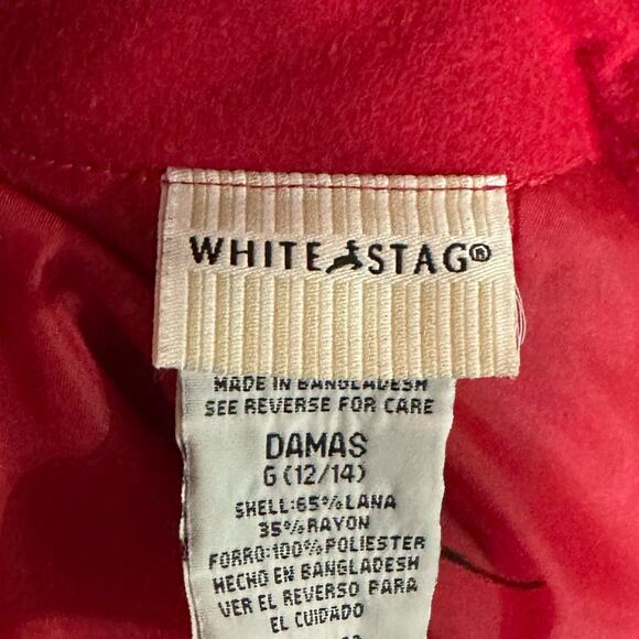 White Stag Women’s Red Wool Blend Jacket, Large, Pre-owned - Picture 4 of 6